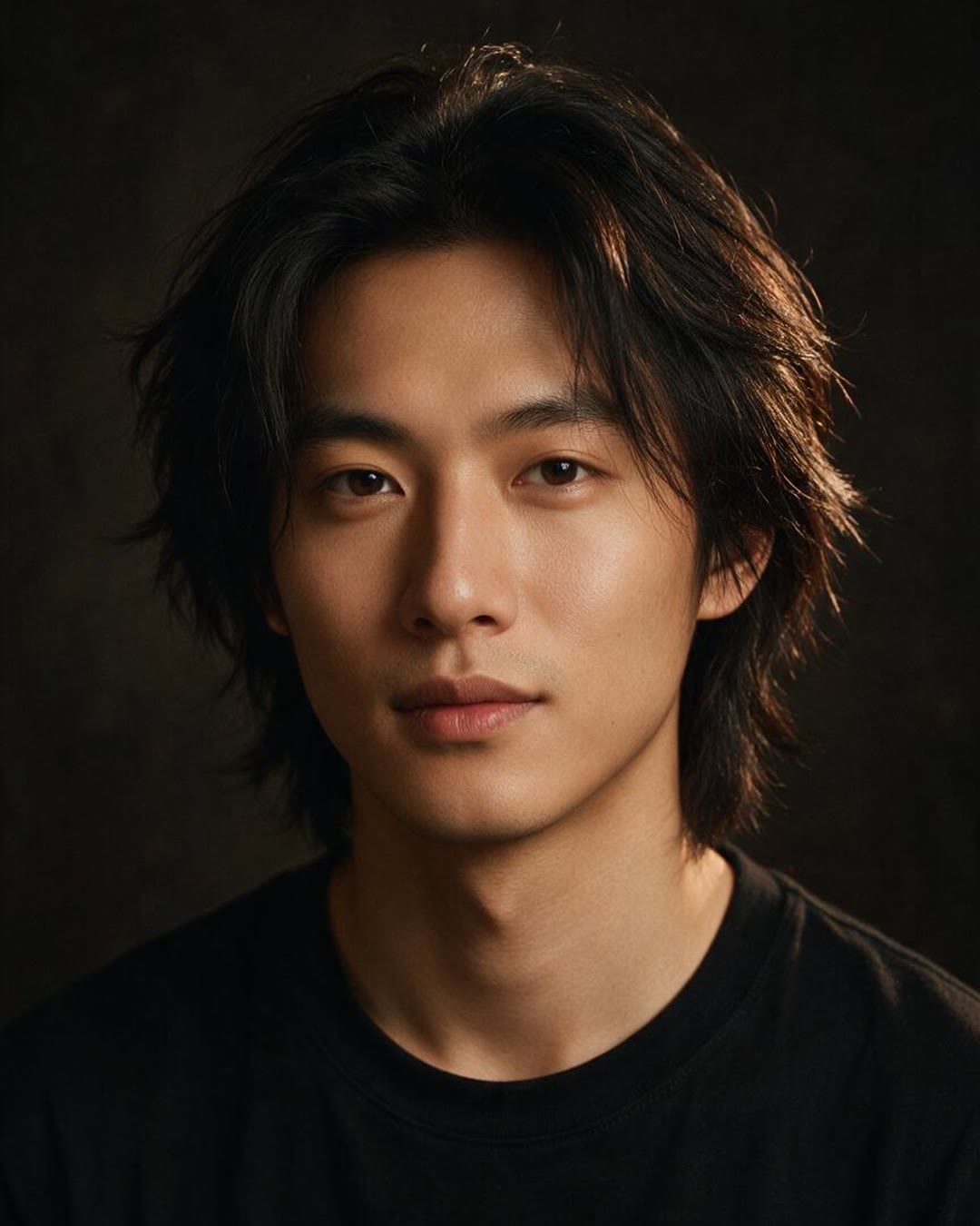 Before: uneven grown-out hair